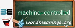 WordMeaning blackboard for machine-controlled